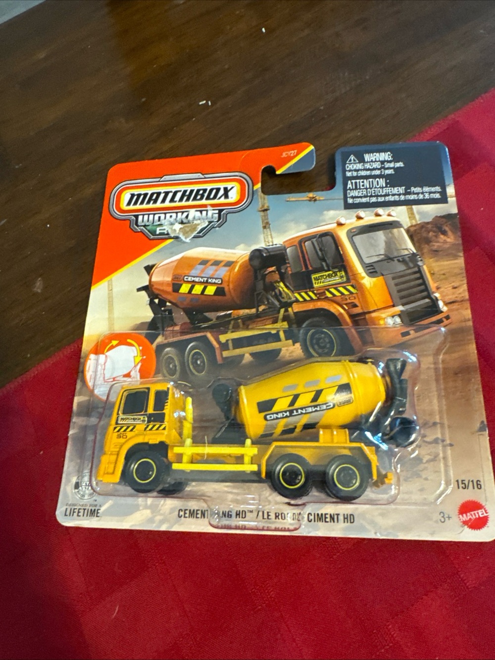 Match Yellow Cement Mixer Toy Truck - Kids Construction Vehicle